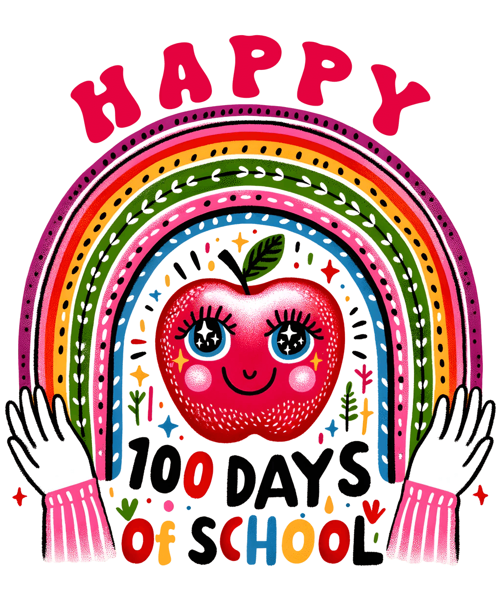 100th Day of School DTF Shirt Designs - DTF Center 