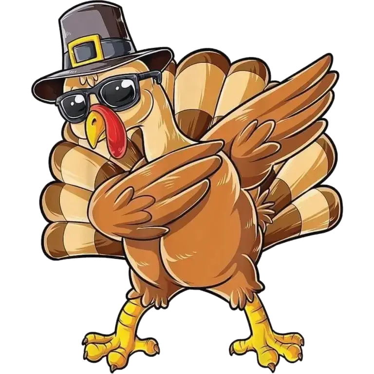 Thanksgiving Dabbing Design - DTF Ready To Press