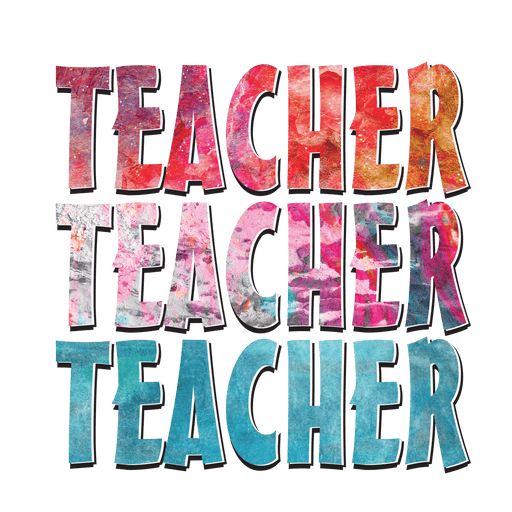 Colorful Teacher Design - DTF Ready To Press - DTF Center 