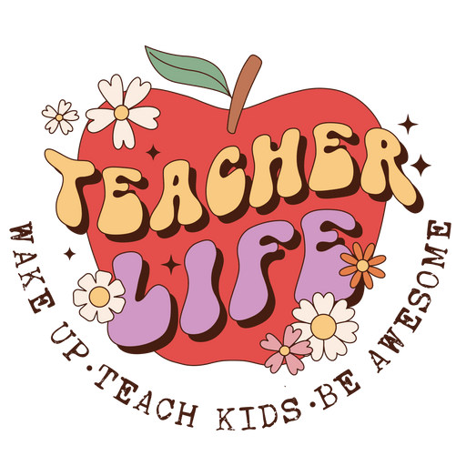 Retro Teacher Life Design - DTF Ready To Press - DTF Center 