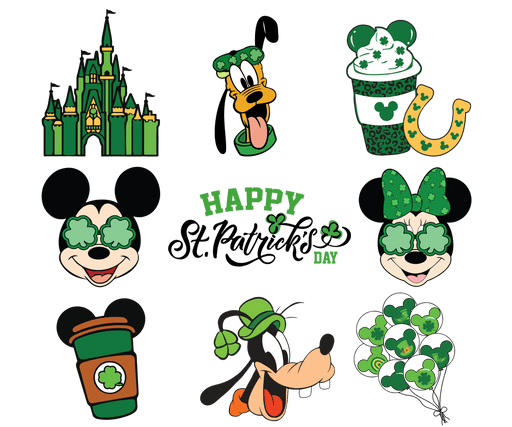 Mickey Mouse Disneyland Happy St Patrick's Day Design - DTF Ready To Press - DTF Center 