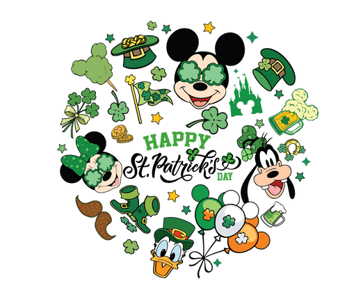 Disneyland Mickey Mouse Happy St Patricks Day Design - DTF Ready To Press - DTF Center 