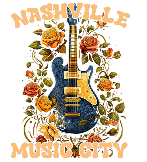 Nashville Music City Western Design - DTF Ready To Press - DTF Center 