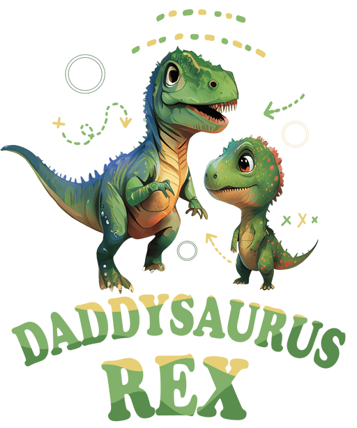 Daddysaurus Rex Design - DTF Ready To Press - DTF Center 