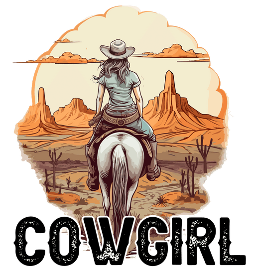 Wild Life Cowgirl Design - DTF Ready To Press - DTF Center 
