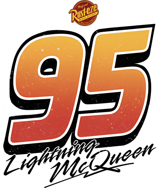 Lightning McQueen Think Fast 95 Design - DTF Ready To Press - DTF Center 