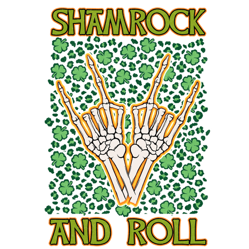 Shamrock And Roll Saint Patrick's Day Design - DTF Ready To Press - DTF Center 