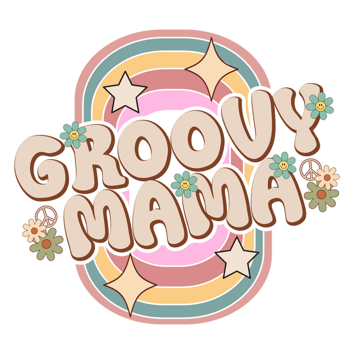 Groovy Mama Design - DTF Ready To Press - DTF Center 