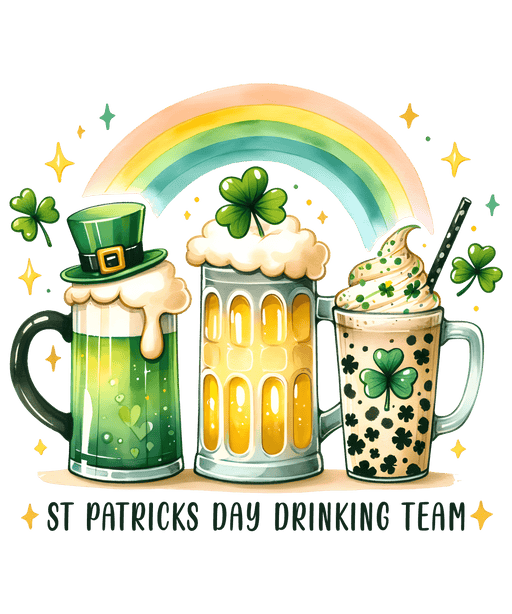 Saint Patrick's Day Funny Drinking Team Design - DTF Ready To Press - DTF Center 
