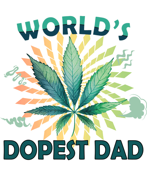 World's Dopest Dad Design - DTF Ready To Press - DTF Center 