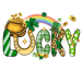 Lucky Saint Patrick's Day Rainbow Gold Design - DTF Ready To Press - DTF Center 