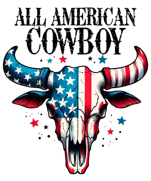 All American Cowboy Design - DTF Ready To Press - DTF Center 