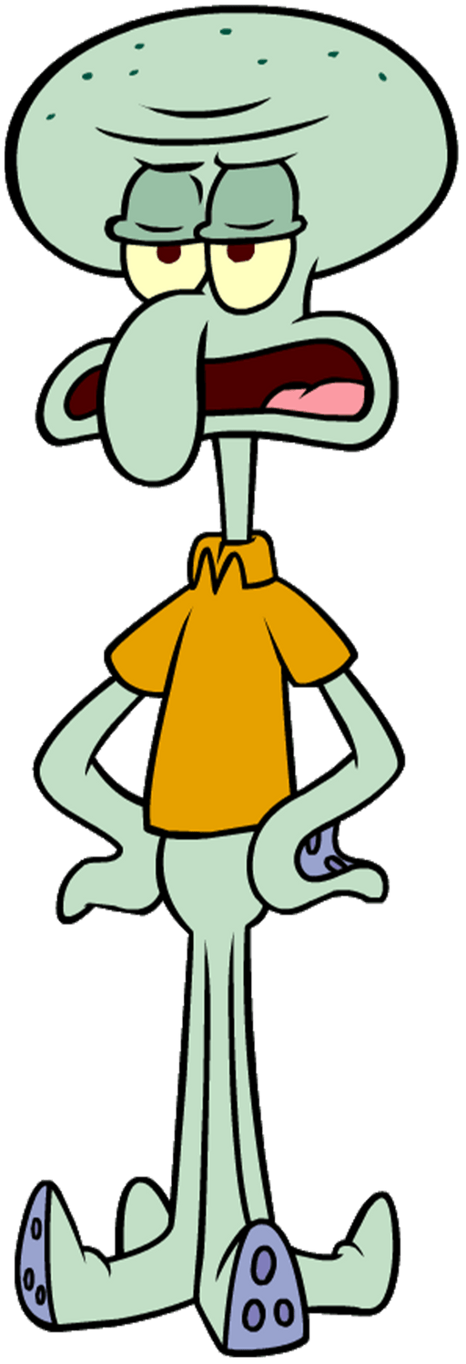 Sponge Bob Squidward Cartoon Design - DTF Ready To Press - DTF Center 