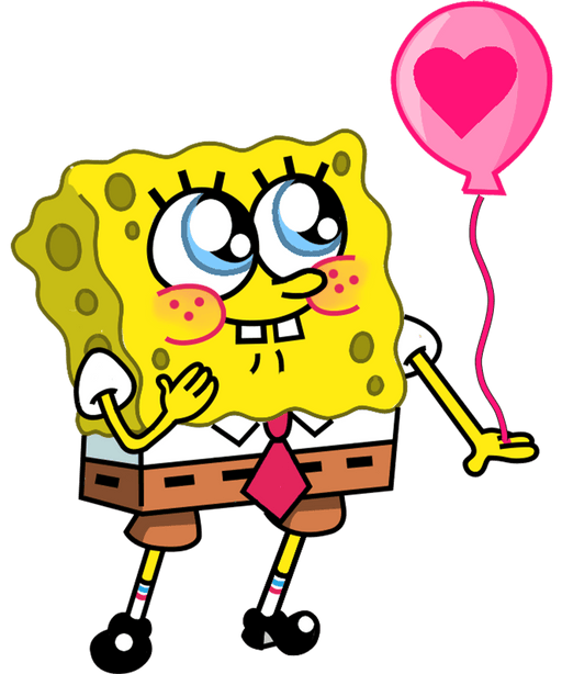 Sponge Bob Cartoon Love Design - DTF Ready To Press - DTF Center 