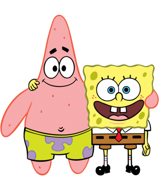 Best Friend Sponge Bob And Patrick Cartoon Design - DTF Ready To Press - DTF Center 
