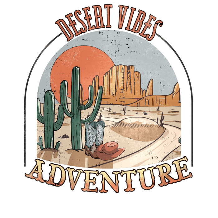 Desert Vibes Adventure Western Design - DTF Ready To Press - DTF Center 
