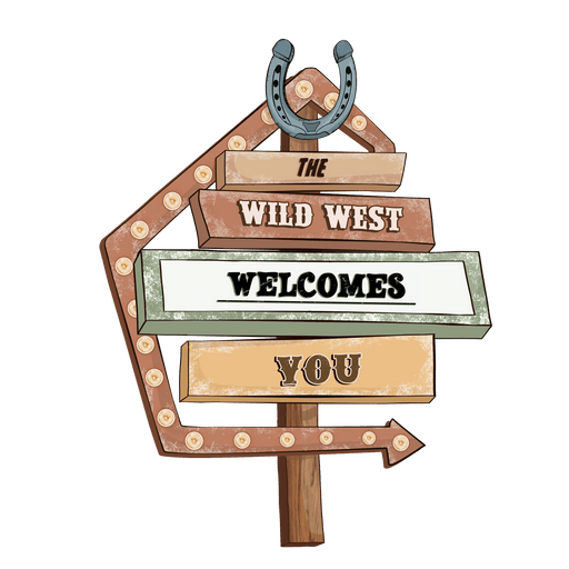 The Wild West Welcomes You Western Design - DTF Ready To Press - DTF Center 