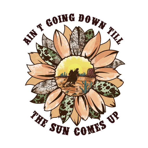 The Sun Comes up Western Design - DTF Ready To Press - DTF Center 