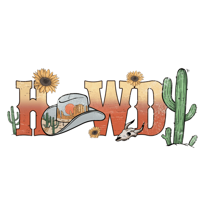 Howdy Western Wild Design - DTF Ready To Press - DTF Center 