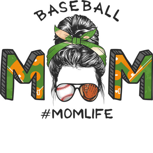 Cool Baseball Mom Design - DTF Ready To Press - DTF Center 