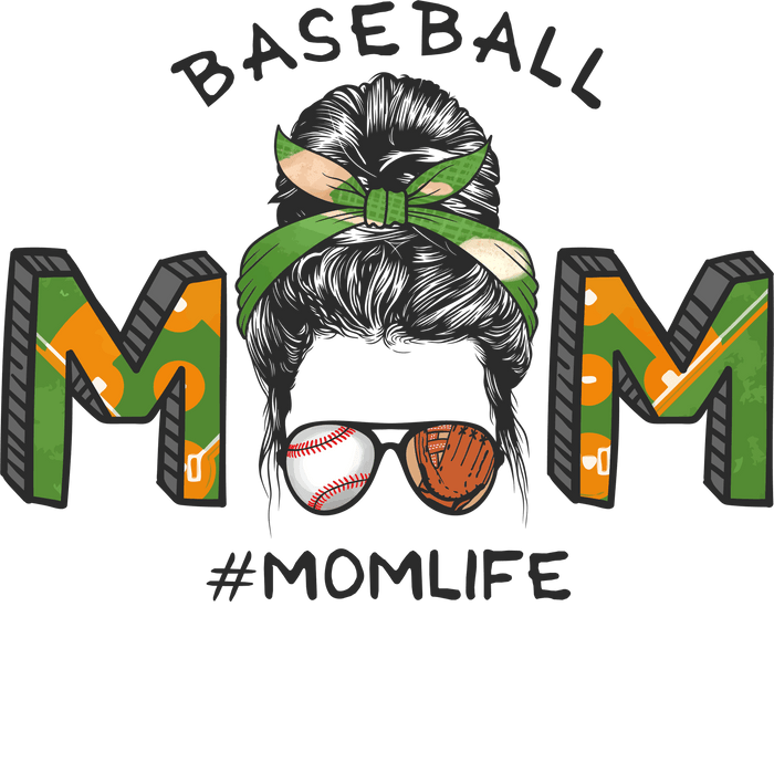 Cool Baseball Mom Design - DTF Ready To Press - DTF Center 