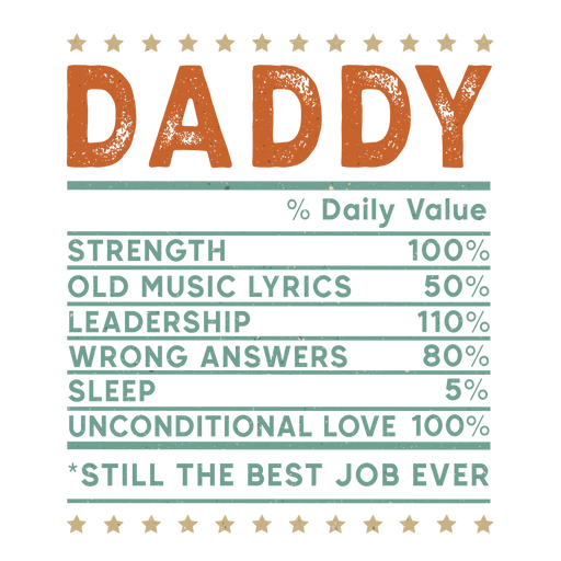 Daddy Daily Value Design - DTF Ready To Press - DTF Center 