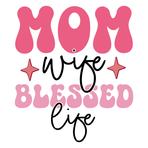Mom Wife Blessed Life Design - DTF Ready To Press - DTF Center 