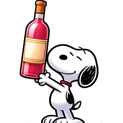The Peanuts Snoopy Wine Cartoon Design - DTF Ready To Press - DTF Center 