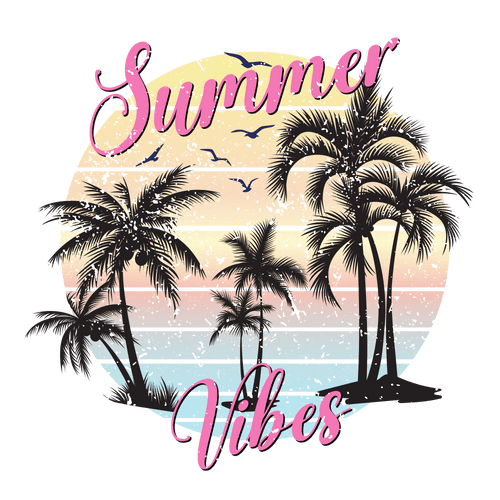 Retro Summer Vibes Design - DTF Ready To Press - DTF Center 