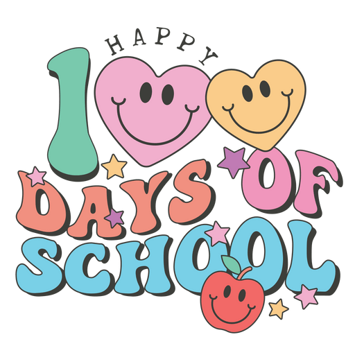 Happy 100 Days Of Shool Teacher Design - DTF Ready To Press - DTF Center 