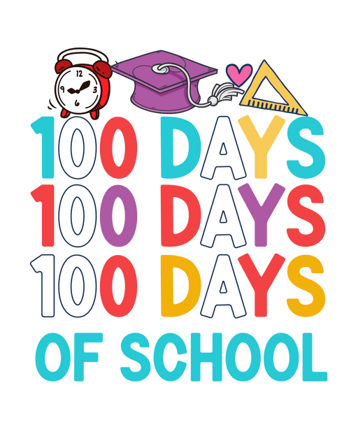100 Days Of School Math Lover Design - DTF Ready To Press - DTF Center
