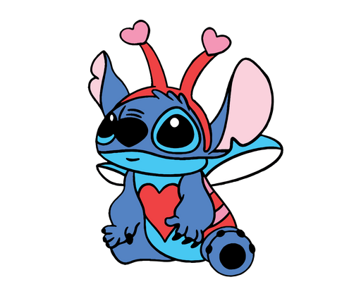 Disney Lilo And Stitch Valentine's Day Design - DTF Ready To Press - DTF Center