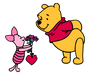 Disney Winnie The Pooh And Piglet Valentine's Day Be Mine Design - DTF Ready To Press - DTF Center 