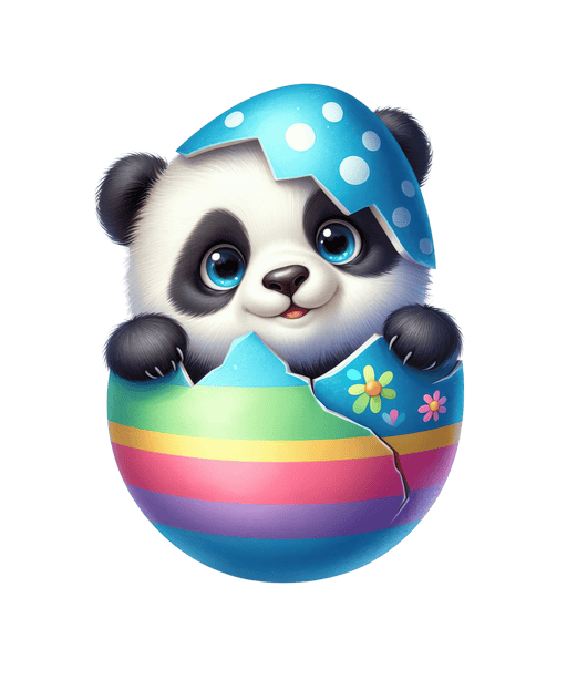 Cute Baby Panda Easter Design - DTF Ready To Press - DTF Center