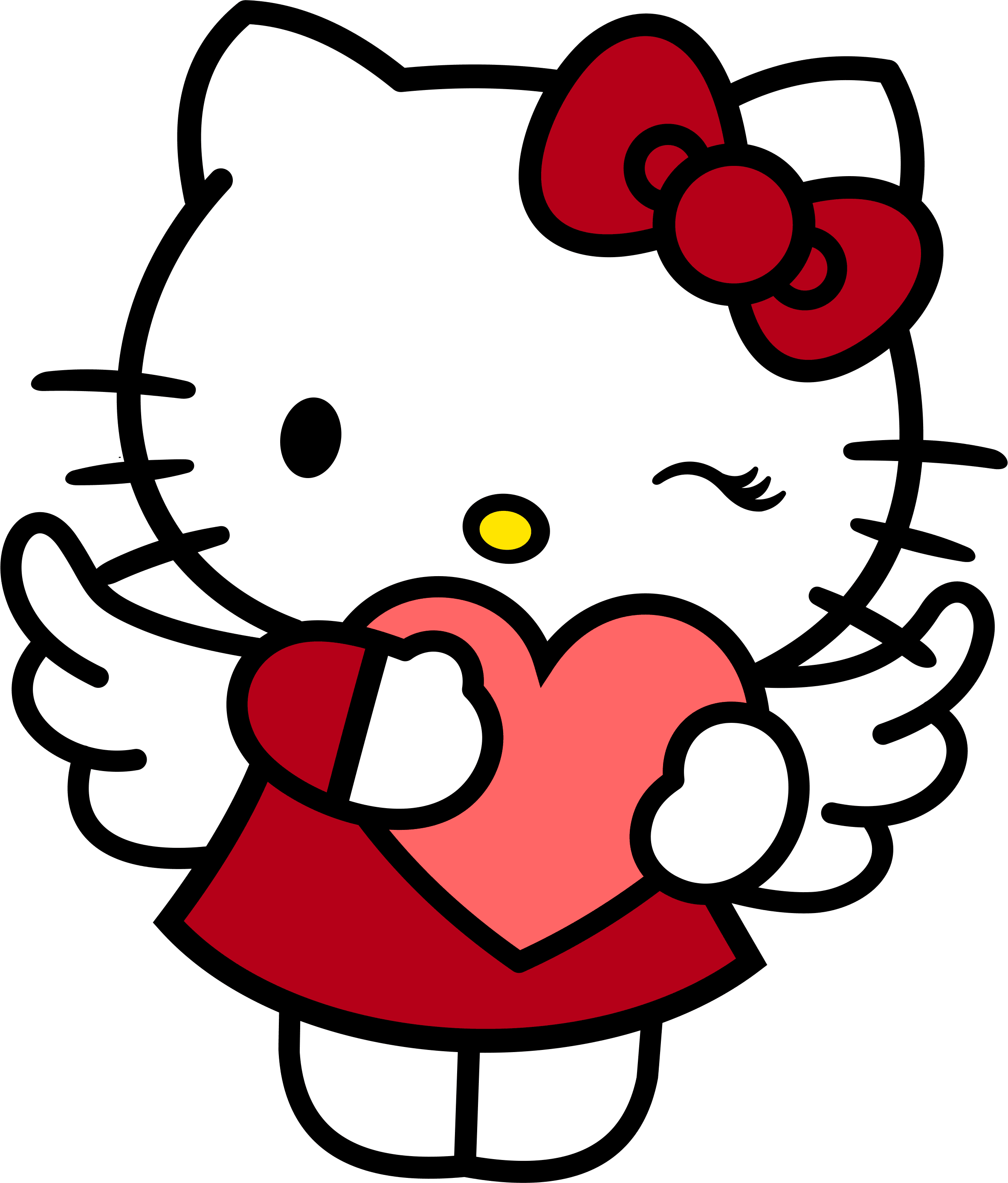 Hello Kitty Valentines Day Heart Design Dtf Ready To Press Dtf Center