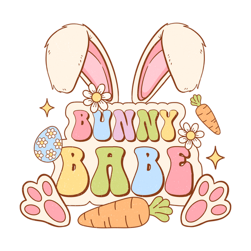 Bunny Babe Funny Easter Design - DTF Ready To Press - DTF Center