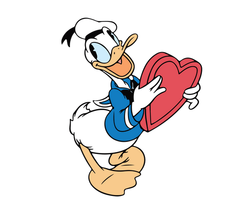Disney Donald Duck Valentine's Day Design - DTF Ready To Press - DTF Center