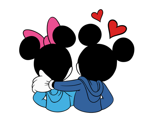 Disney Mickey And Minnie Valentine's Day Design - DTF Ready To Press - DTF Center