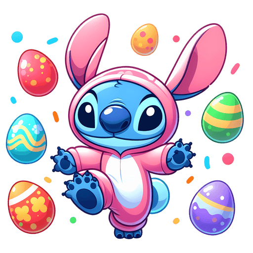 Baby Stitch Bunny Easter Design - DTF Ready To Press - DTF Center