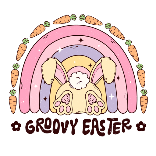 Retro Groovy Easter Design - DTF Ready To Press - DTF Center 