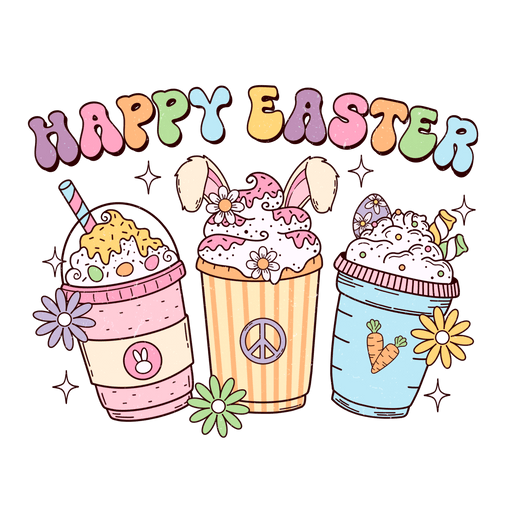Happy Easter Coffee Lover Design - DTF Ready To Press - DTF Center 