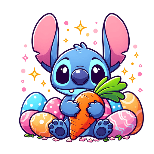 Baby Stitch Cute Easter Design - DTF Ready To Press - DTF Center