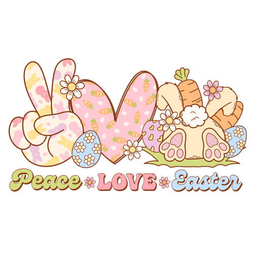 Peace Love Easter Design - DTF Ready To Press - DTF Center 