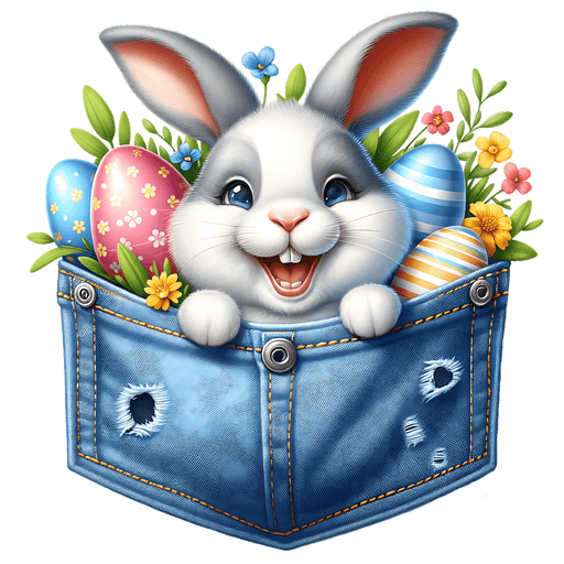 Cute Rabbit Easter Design - DTF Ready To Press - DTF Center