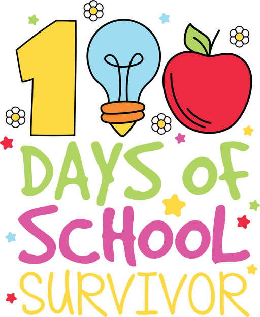 100 Days Of School Survivor Design - DTF Ready To Press - DTF Center