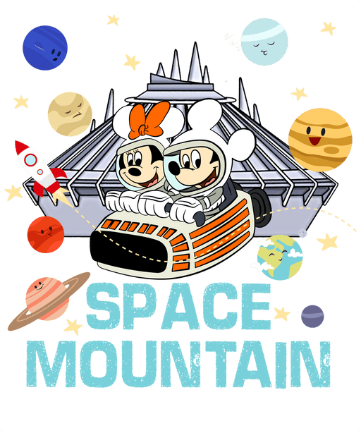 Disney Space Mountain Mickey Mouse Design - DTF Ready To Press - DTF Center