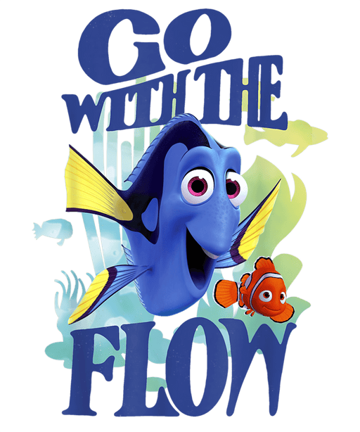 Disney Pixar Finding Nemo Go With The Flow Design - DTF Ready To Press - DTF Center