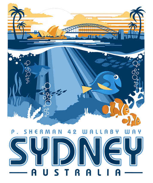 Disney Finding Nemo Sydney Australia Design - DTF Ready To Press - DTF Center