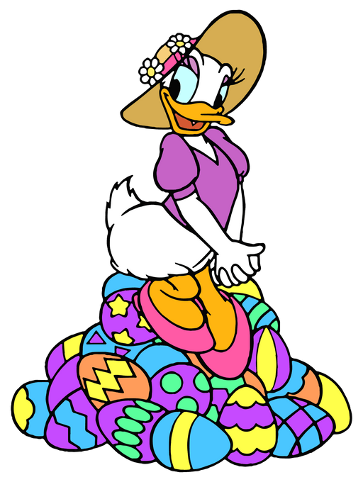 Easter Daisy Duck Disney Design - DTF Ready To Press - DTF Center