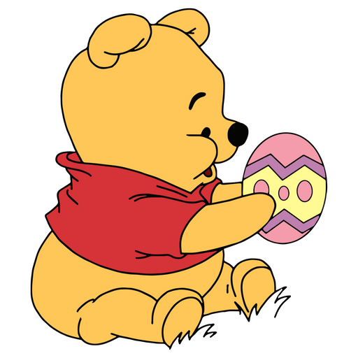 Disney Winnie The Pooh Egg Hunting Design - DTF Ready To Press - DTF Center 